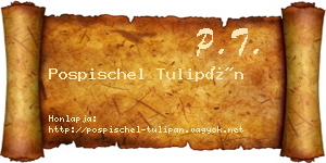 Pospischel Tulipán névjegykártya